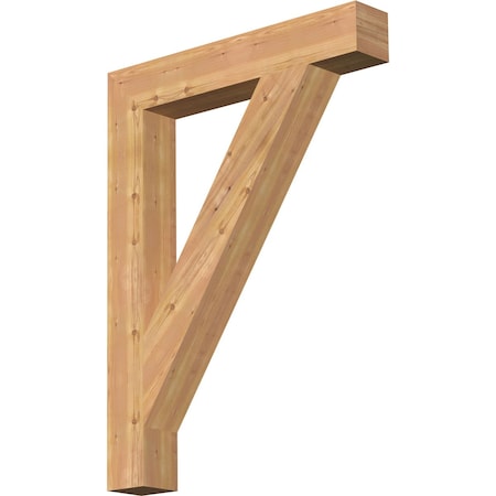 Ekena Millwork Traditional Block Smooth Bracket, Western Red Cedar, 5 1/2"W x 36"D x 48"H BKT06X36X48TRA05SWR
